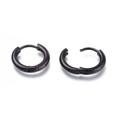 ARO LISTO ACERO INOX. GUNMETAL HUGGIE 14MM