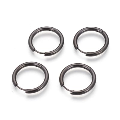 ARO LISTO ACERO INOX. HUGGIE GUNMETAL 12X2MM1