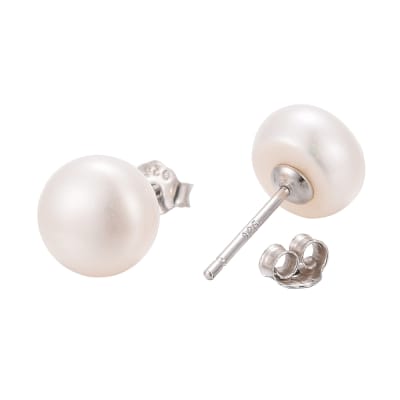 PENDIENTES PLATA PERLA 9MM2