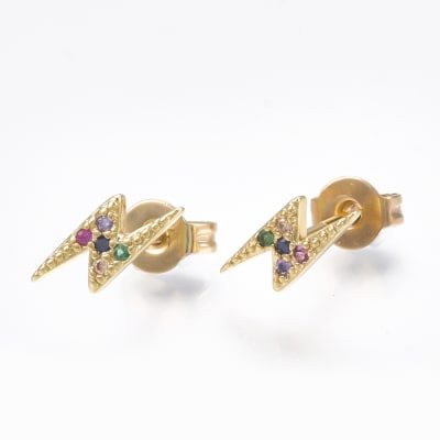 AROS LISTOS B/O RAYO PEQ. CON ZIRCONES 10XMM1
