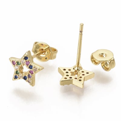 BASE DE ARO B/O ESTRELLA HUECA CON ZIRCONES 8MM1