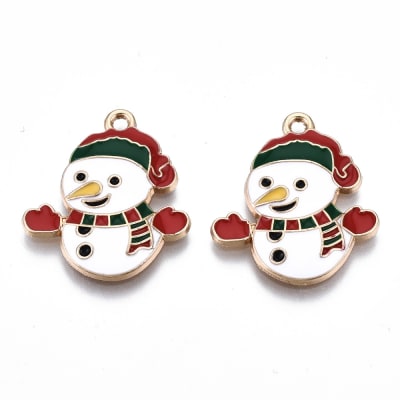 COLGANTE ALEACION MUÑECO DE NIEVE 23X20MM1