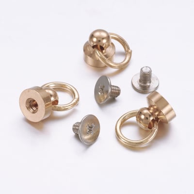 TACHUELA ACERO DORADO 17X8MM