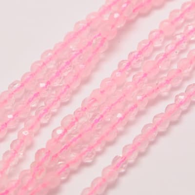 CUARZO ROSA FACETADO TIRA 3MM