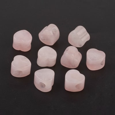 PIEDRA INDIVIDUAL CORAZON CUARZO ROSA 13MM