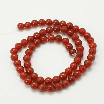 AGATA NATURAL ROJO TIRA 6MM