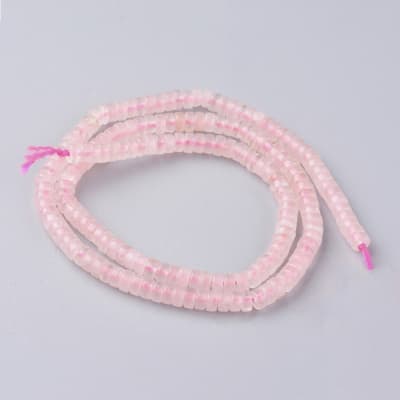 CUARZO HEISHI DISCO ROSA TIRA 4.5X2.5MM