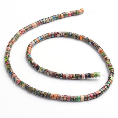 JASPE IMPERIAL TONO TIERRA HEISHI DISCO TIRA 4X2MM