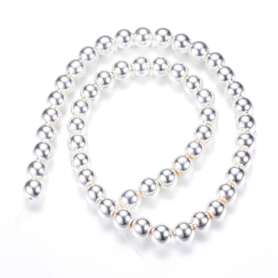 HEMATITA CON BAÑO SILVER TIRA 3MM