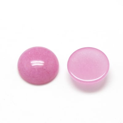 CABUCHON JADE ROSA CALIENTE 10MM
