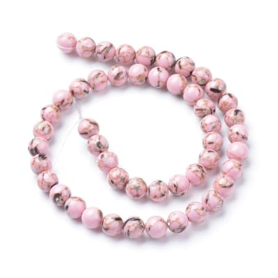 TURQUESA SINTETICA ROSA 8MM