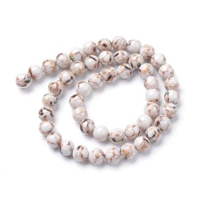TURQUESA SINTETICA BLANCO 8MM