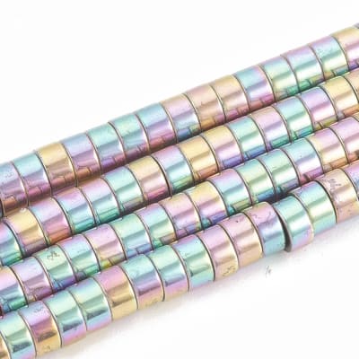 HEMATITA HEISHI DISCO ARCOIRIS 4X2MM