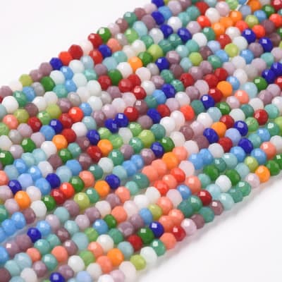 CRISTAL AUSTRIACO POR TIRA 2X1MM MIX COLORES