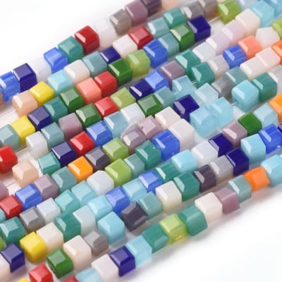 CRISTAL AUSTRIACO POR TIRA 2X2X2 CUBO MIX COLORES