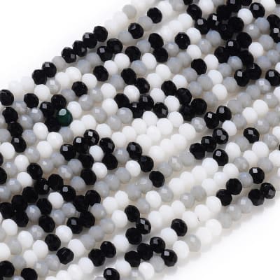 CRISTAL AUSTRIACO POR TIRA 3MM NEGRO MIX