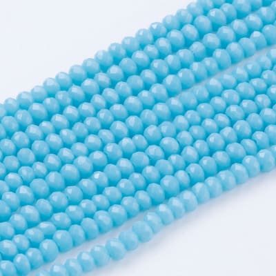CRISTAL AUSTRIACO POR TIRA 3X2MM CIAN