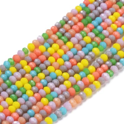 CRISTAL AUSTRIACO POR TIRA 3X2MM MIX COLORES SOLIDOS