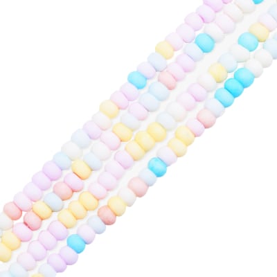 CRISTAL AUSTRIACO POR TIRA 4X3MM PULIDO COLORES PASTELES CLARO