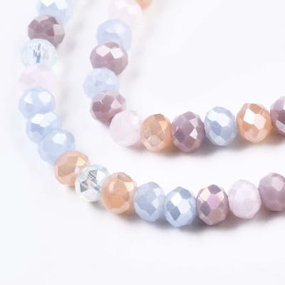 CRISTAL AUSTRIACO POR TIRA 3.5X3MM MIX ROSA AB2