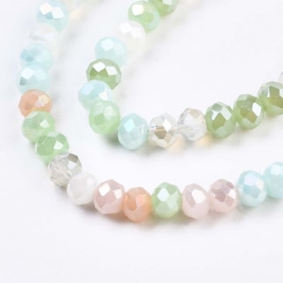 CRISTAL AUSTRIACO POR TIRA 3.5X3MM MIX VERDE AB2