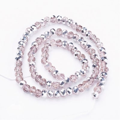 CRISTAL AUSTRIACO POR TIRA 6X4MM ROSA