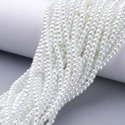 PERLAS POR TIRA PLASTICAS 4MM