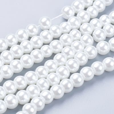 PERLAS POR TIRA PLASTICAS 6MM
