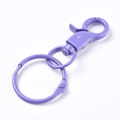 BROCHE LANGOSTA LLAVERO GIRATORIO LILA1