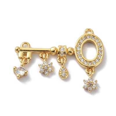 COLGANTE B/ORO LLAVE CON ZIRCONES 18X23MM