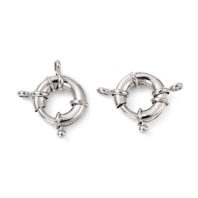 BROCHE MARINERO SALVAVIDAS B/PLATINO 15MM