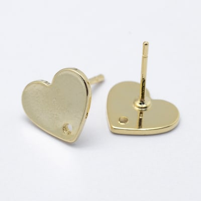 BASE DE ARO B/O CORAZON PLANO 9X11MM