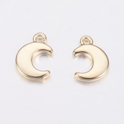 MINI DIJE B/ORO LUNA PLANA 7X5MM1