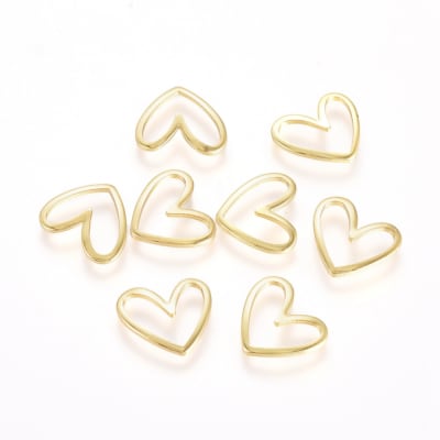 FIGURA B/ORO CORAZON COMIC 11X13MM