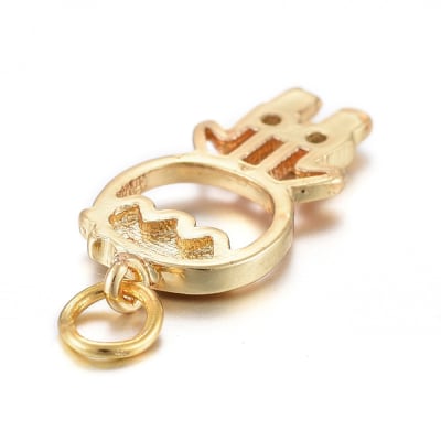 COLGANTE B/ORO NIÑO CON ZIRCONES 16X8MM1