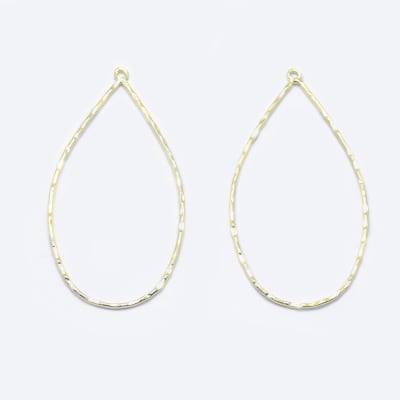 FIGURA B/ORO COLGANTE GOTA TORNEADA 55X29MM1