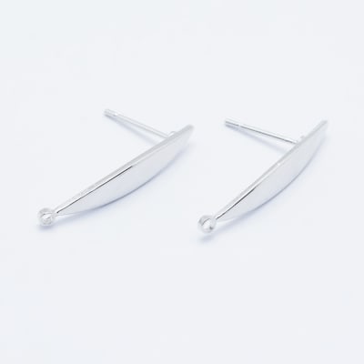 PENDIENTES B/PLATINO OJO DE CABALLO 24X4MM