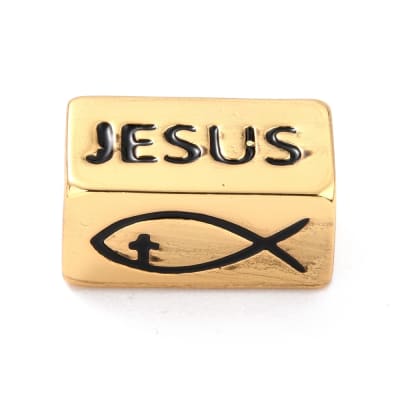 PASADOR B/ORO CUBO JESUS PEZ 13X7MM1