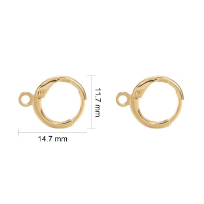 BASE DE ARO B/O HUGGIE PLANA GOLD 