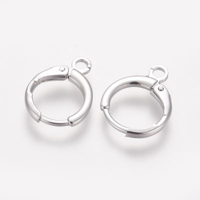 PENDIENTES B/PLATINO HUGGIE 14X11MM1