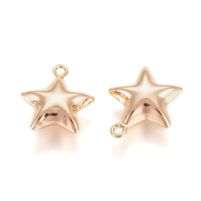 COLGANTE B/ORO ESTRELLA 5 PUNTAS INFLADA 21X18MM1