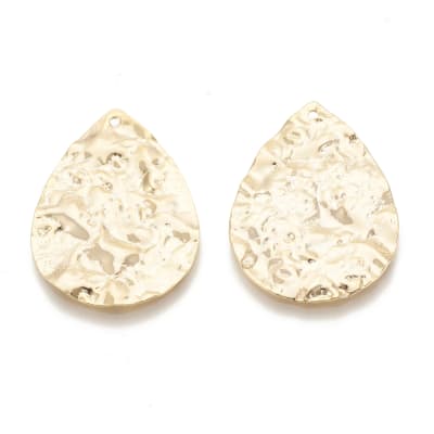 COLGANTE B/ORO GOTA MARTILLADA 33X23MM1