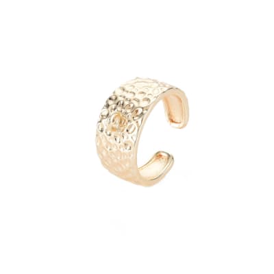 ANILLO AJUSTABLE MARTILLADO B/ORO CON ARGOLLA3