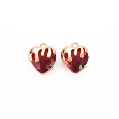 COLGANTE B/ORO FRESA DE ZIRCON 13X11MM1