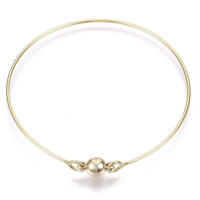 PULSERA BAÑO DE ORO MAGNETICA ESFERA 6CM1
