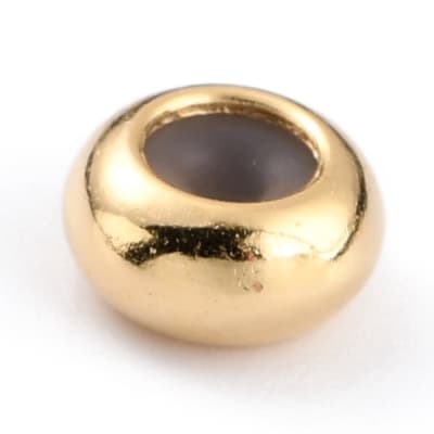 PASADOR B/ORO CIRCULO SILICONA 6X3MM1