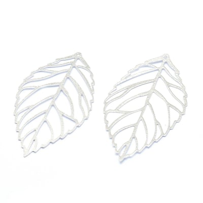 COLGANTE B/PLATINO HOJA DE ARBOL 53X31MM