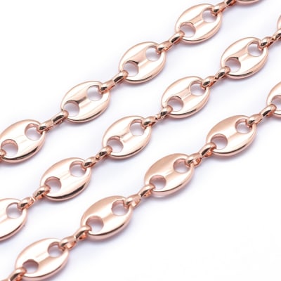 CADENA POR METRO ORO ROSA GUCHI 11X8MM1