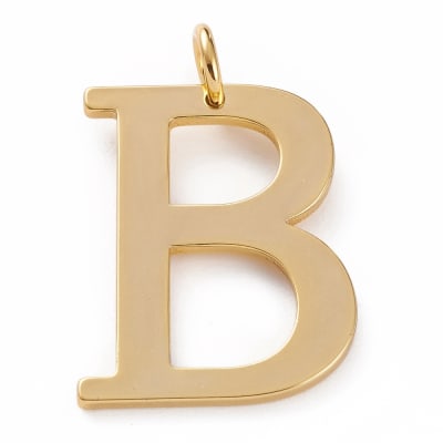 COLGANTE B/ORO LIGERO INICIAL B 27X22MM