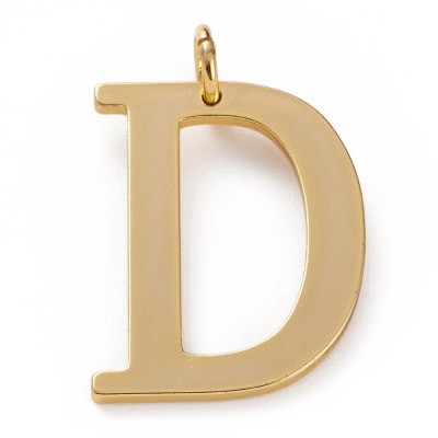 COLGANTE B/ORO LIGERO INICIAL D 27X22MM1